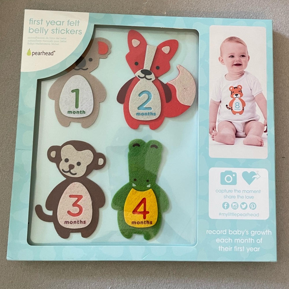 Pearhead First Year Felt Belly Sticker